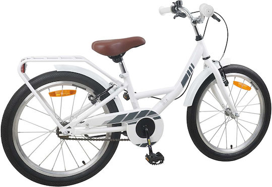 vidaXL 18" Παιδικό Ποδήλατo Πόλης Λευκό