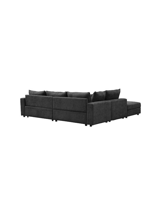 Navaro Ъглов Диван Антрацит 281x256x85см
