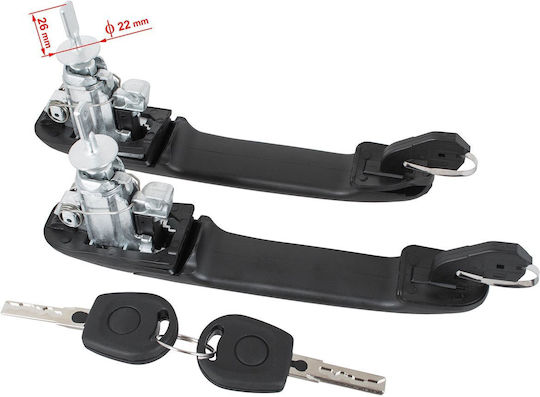 Seat Alhambra I 96-10 Front Outer Door Handle Short Handle Wide Flange Left + Right 2 Pcs Set