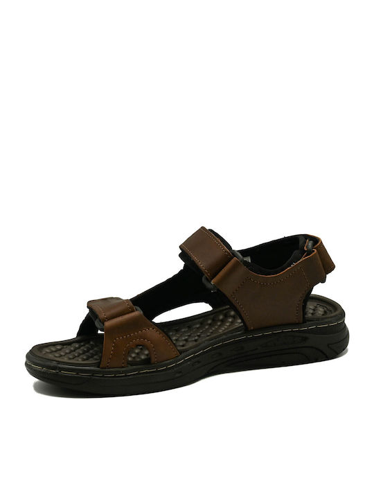 Leather Men's Sandals in Brown Colour