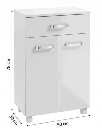 Deftrans Bathroom Vanity Unit Without Sink M50xL30xH78cm White Gloss