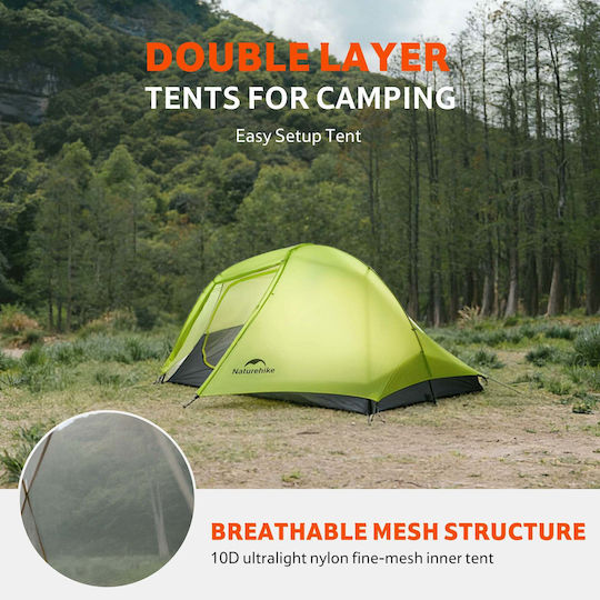 Naturehike Star Trail EXT 2 Camping Tent Igloo Yellow 3 Seasons for 2 People 220x220x105cm