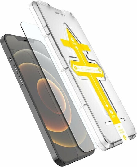 Set 2 Gehärtete Glas Displayschutzfolien Einfaches Schnelles Installationssystem Vollständiger Schutz 3D Flippy Kompatibel mit Apple iPhone 13 Pro Max Schwarz
