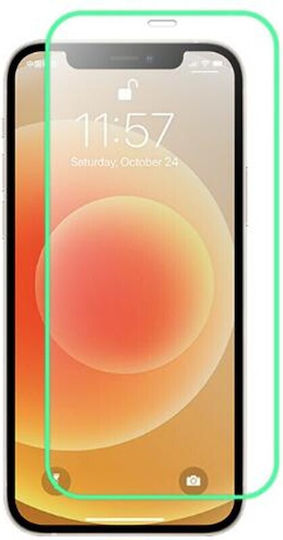 Folie Protectie Ecran Tempered Glass Apple iPhone 15 Pro Flippy Luminous Neon Fosforescent Margine Din Silicon Mat Anti-Amprente Protectie Completa 9h Verde