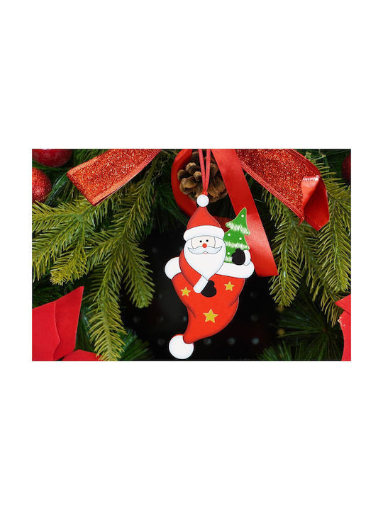 Om De Zăpadă Ornament De Crăciun Pentru Brad În Ciorap Roșu Din Lemn 14 Cm Alista Home