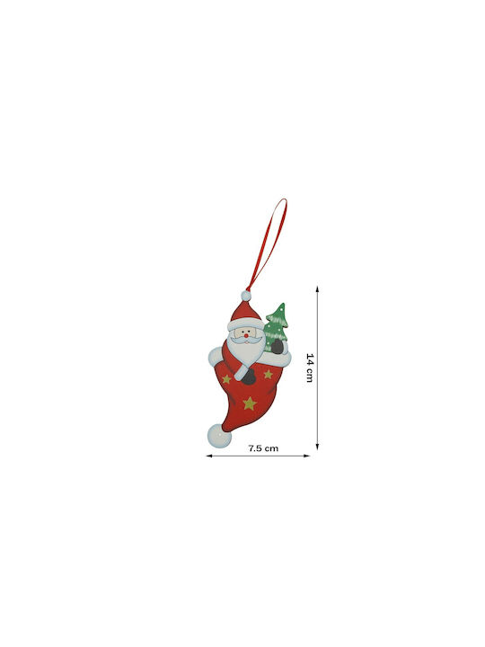 Om De Zăpadă Ornament De Crăciun Pentru Brad În Ciorap Roșu Din Lemn 14 Cm Alista Home