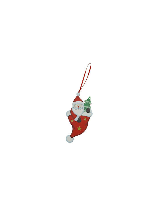 Om De Zăpadă Ornament De Crăciun Pentru Brad În Ciorap Roșu Din Lemn 14 Cm Alista Home