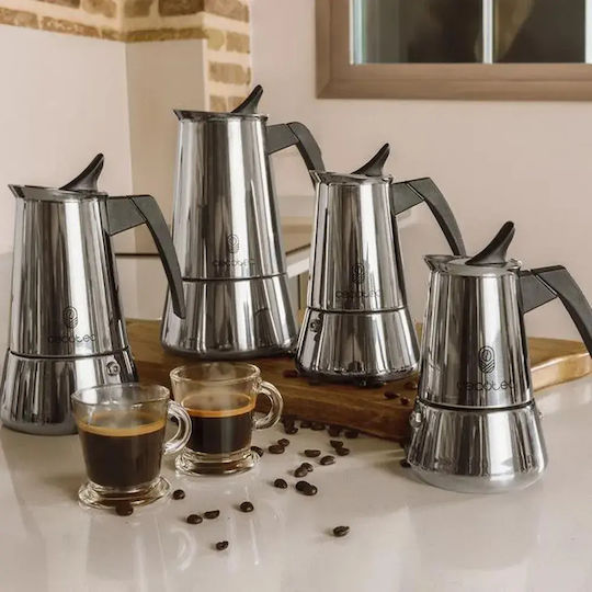 Cecotec Μπρίκι Espresso 10cups Inox Γκρι