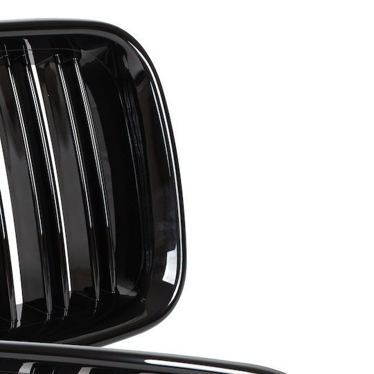 BMW 3 E36 91-96 Gitter Zwischen Scheinwerfern Nieren Links + Rechts Set Schwarz Glänzend Doppelstange
