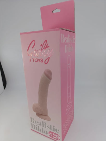 Guilty Toys Ρεαλιστικό Dildo με Όρχεις και Βεντούζα Flesh