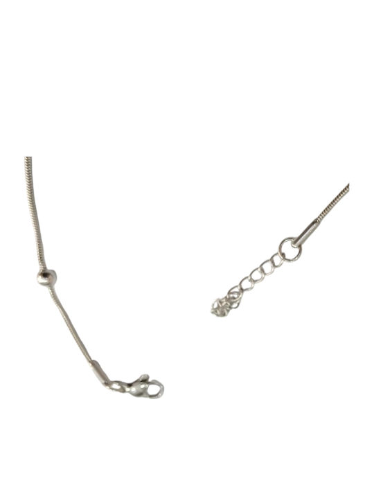 Kalliopi Silver Lanț de Gleznă din Oțel 20cm HBM-5009