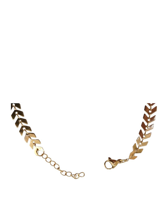 Kalliopi Silver Επιχρυσωμένη Αλυσίδα Ποδιού από Ατσάλι 20cm