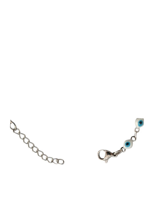 Kalliopi Silver Steel Anklet Chain 20cm HBM-5006