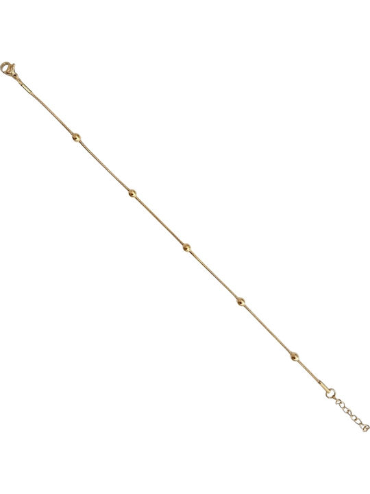 Kalliopi Silver Επιχρυσωμένη Αλυσίδα Ποδιού από Ατσάλι 20cm