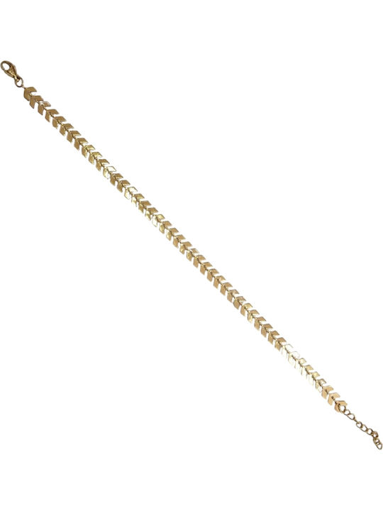 Kalliopi Silver Επιχρυσωμένη Αλυσίδα Ποδιού από Ατσάλι 20cm