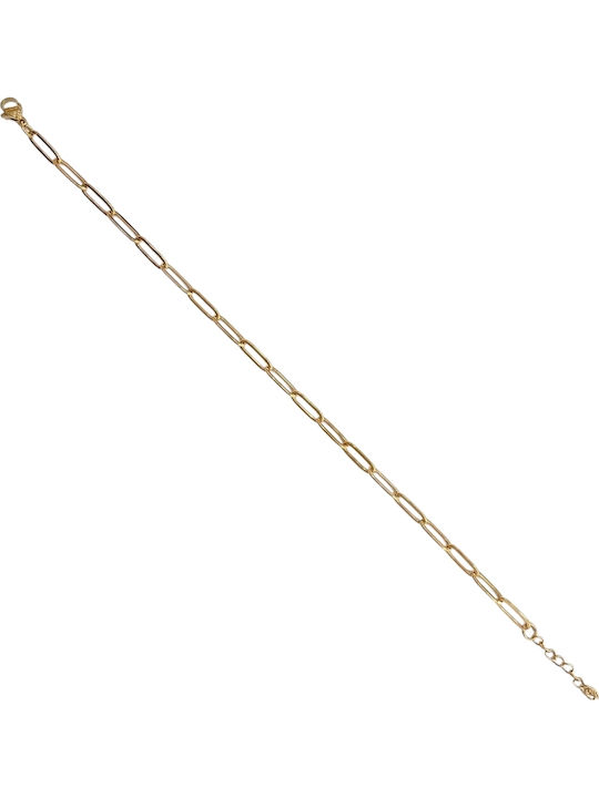 Kalliopi Silver Επιχρυσωμένη Αλυσίδα Ποδιού από Ατσάλι 20cm