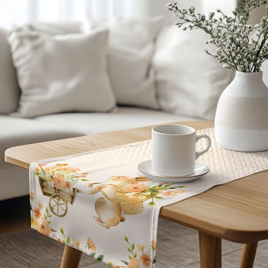 Decorative Table Runner 40x150 Cm 100% Cotton Londy Spring Flowers