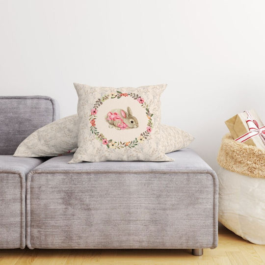 Decorative Pillowcase 45x45 Cm 100% Cotton Cena Floral Wreath