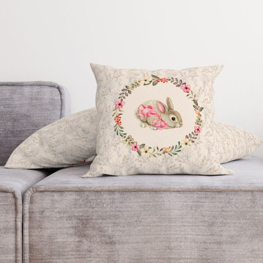 Decorative Pillowcase 45x45 Cm 100% Cotton Cena Floral Wreath