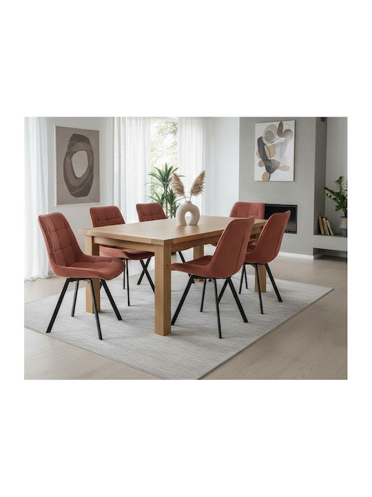 Lapo Scaun Sala De Mese Cu Material Textil Bordo