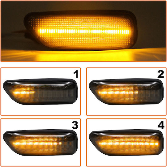 Volvo S60 I S80 I V70 Ii Xc70 I Xc90 I LED Страничен Индикатор Тъмен Динамичен Комплект 2 Бройки