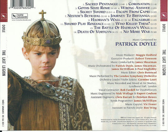 Patrick Doyle - The Last Legion CD Μουσικής