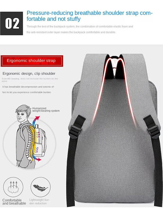 Valvoro Rucsac Impermeabil pentru Laptop în Culoare Albastră 22-507