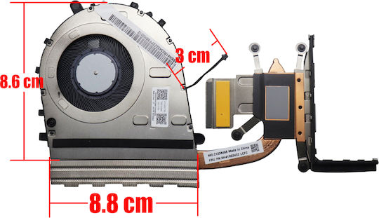Ανεμιστηράκι Laptop Cpu Cooling Fan Lenovo Thinkpad E14 Gen 7 21t0 21t1 21t0005cau 21t1s0ak00 5h41r03432 5h41r03431 5h41r03433 Heatsink 5pin Κωδ.81682