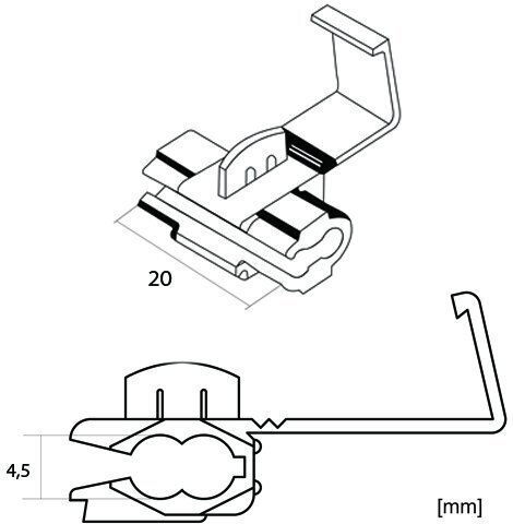Set 20 Quick Connectors Cables 0.65–1 Mm Cable Joining Connector Red