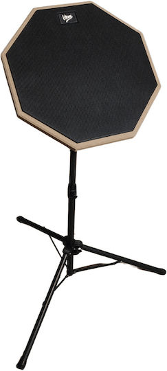 V-tone Pds1 Bk Schwarzes Übungspad Set mit Ständer, Drumsticks und Abdeckung 12"