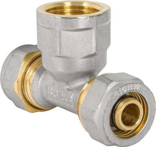 Pex-al-pex Chrome Tee 1/2-16*16 Weiblich D1/2*16*16td