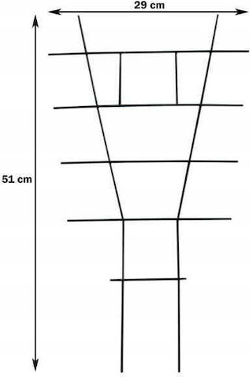 Ladder Support Potted Plants 51x29 Cm Green Steel Wire