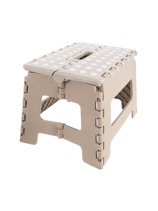 Πλαστικό Σκαμνάκι Εξωτερικού Χώρου Beige 32x25x22cm