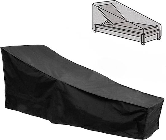 Husă Impermeabilă De Protecție Pentru Chaise Lounge 200x70x40cm În Culoare Neagră