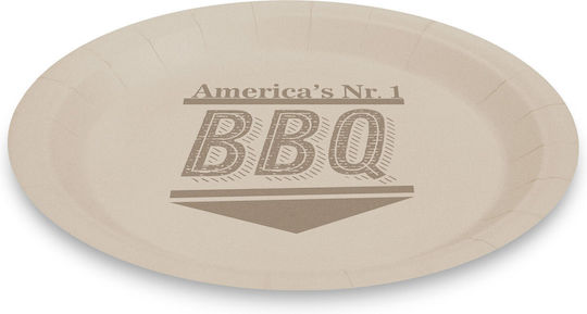Bbq Paper Plates 23 Cm Set 12 Disposable Plates