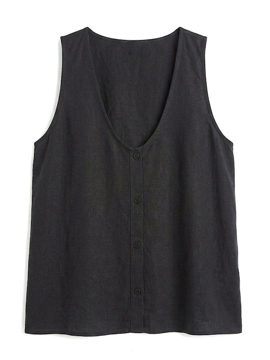 Women's Sleeveless Blouse Black