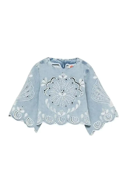 Γυναικείο Crop Top Μπλε