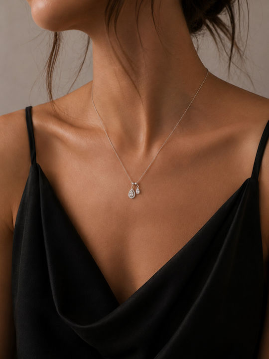 Ulysses Silber Halskette aus Silber 925 mit Zirkon Ulysses Silber Halskette aus Silber 925 mit Zirkon