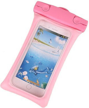 Flippy Matte Cushion Waterproof Underwater Case Snowproof Universal Cord Phone Documents Pink