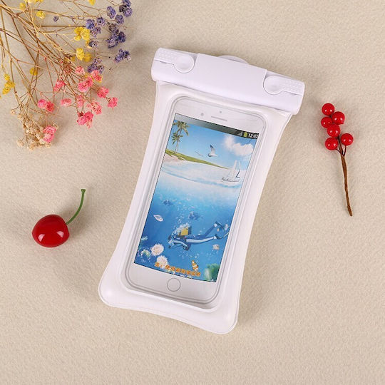 Flippy Matte Cushion Waterproof Underwater Case Snowproof Universal Cord Phone Documents White