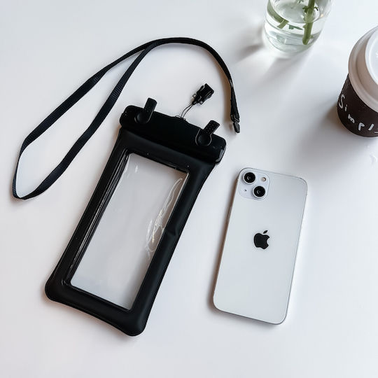 Flippy Matte Cushion Waterproof Underwater Case Snowproof Universal Cord Phone Documents Black