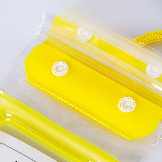 Zip Waterproof Flippy Underwater Case Snowproof Universal Waterproof Lanyard Phone Documents Yellow