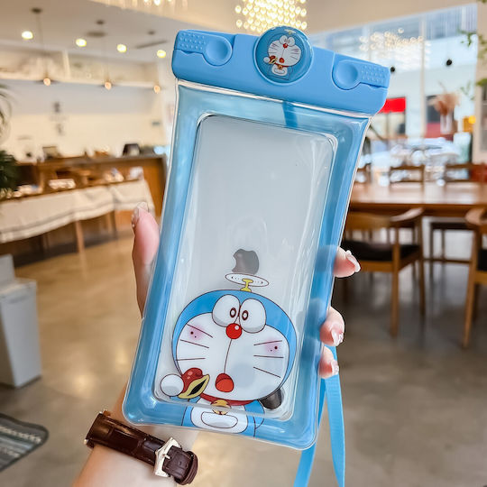 Mascot Wasserdichtes Flippy Unterwasser Gehäuse Schneefeste Universelle Kabel Handy Dokumente Katze Blau
