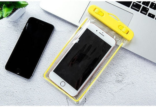 Zip Waterproof Flippy Underwater Case Snowproof Universal Waterproof Lanyard Phone Documents Yellow