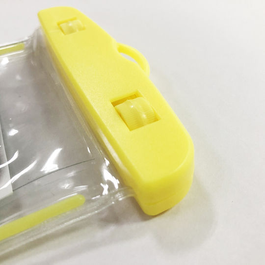 Zip Waterproof Flippy Underwater Case Snowproof Universal Waterproof Lanyard Phone Documents Yellow