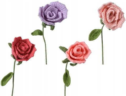 Knitted Flower Lovely Rose Fabric Decoration 40x6 Cm Knitted Flower Lovely Rose Fabric Decoration 40x6 Cm