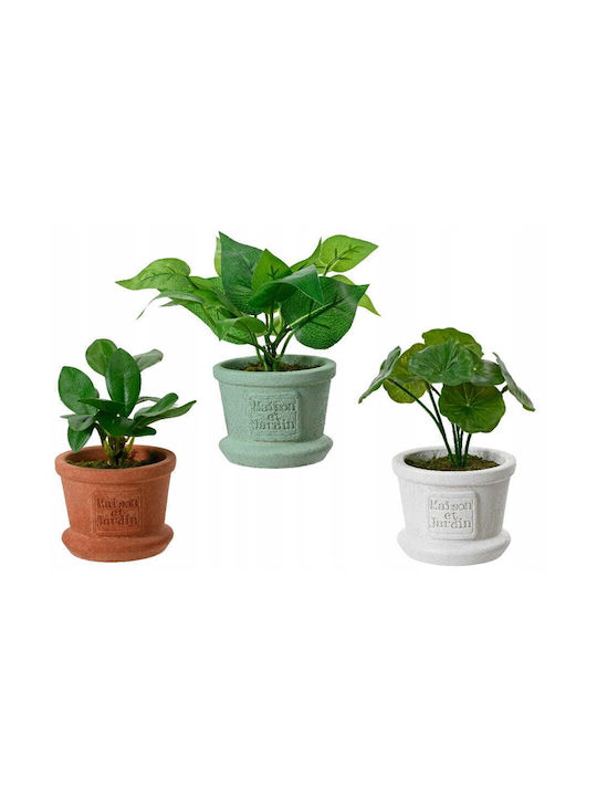 Artificial Plant In A Decorative Pot 8x17cm Green Decorative
