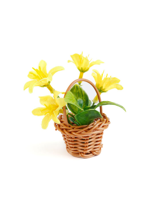 Coș Decorativ Cu Floare Artificială Magnetică 7 Cm Ornament Colorat Pentru Frigider Decor Acasă Birou