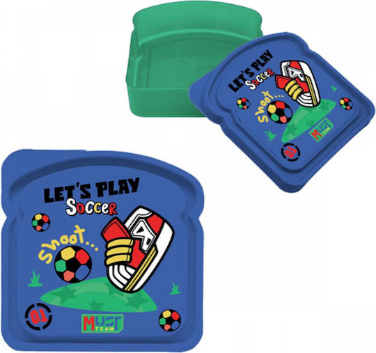 Must Team Plastic Kids' Food Container 0.4 Litre 12 x 12.5 x 3.6 cm