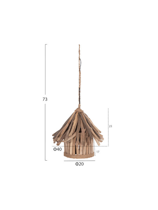 HomeMarkt Κρεμαστό Φωτιστικό Γαλάζιο Boho με Ντουί E27